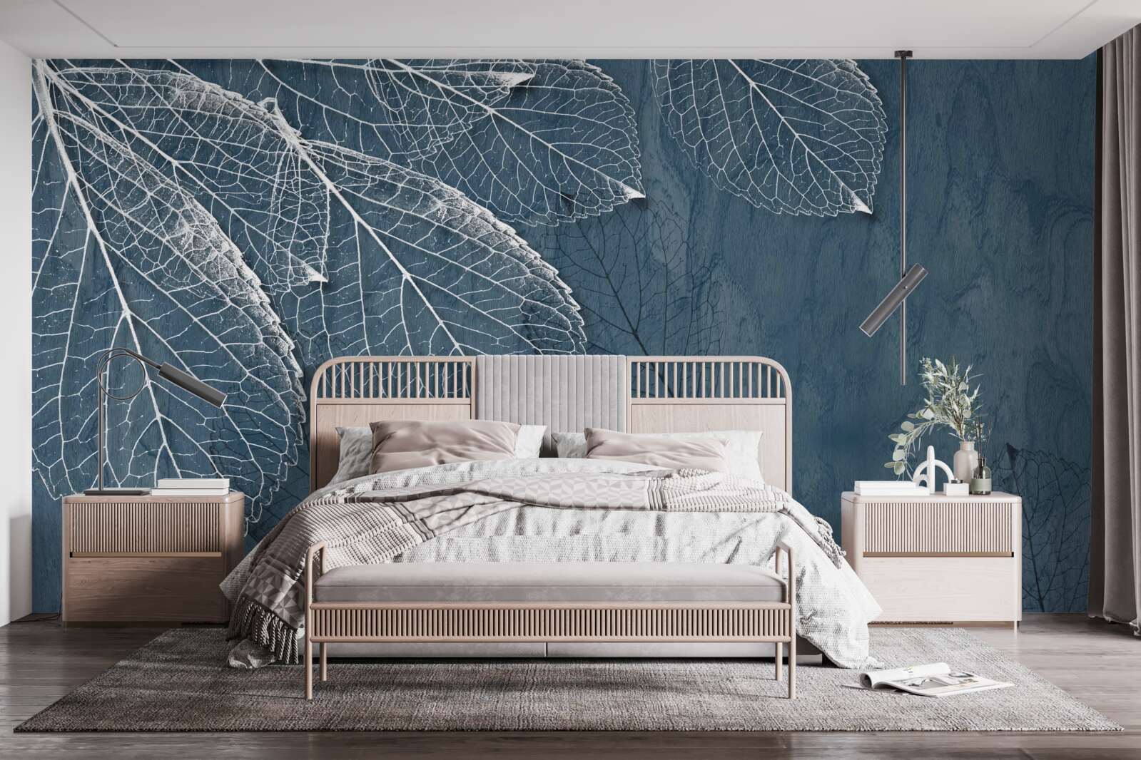 Fotobehang de bladeren zijn zo transparant als de vleugels van een vlinder