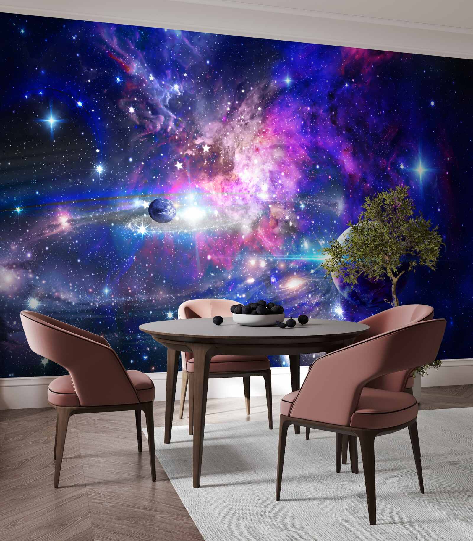 Fotobehang planeten en sterrenstelsels
