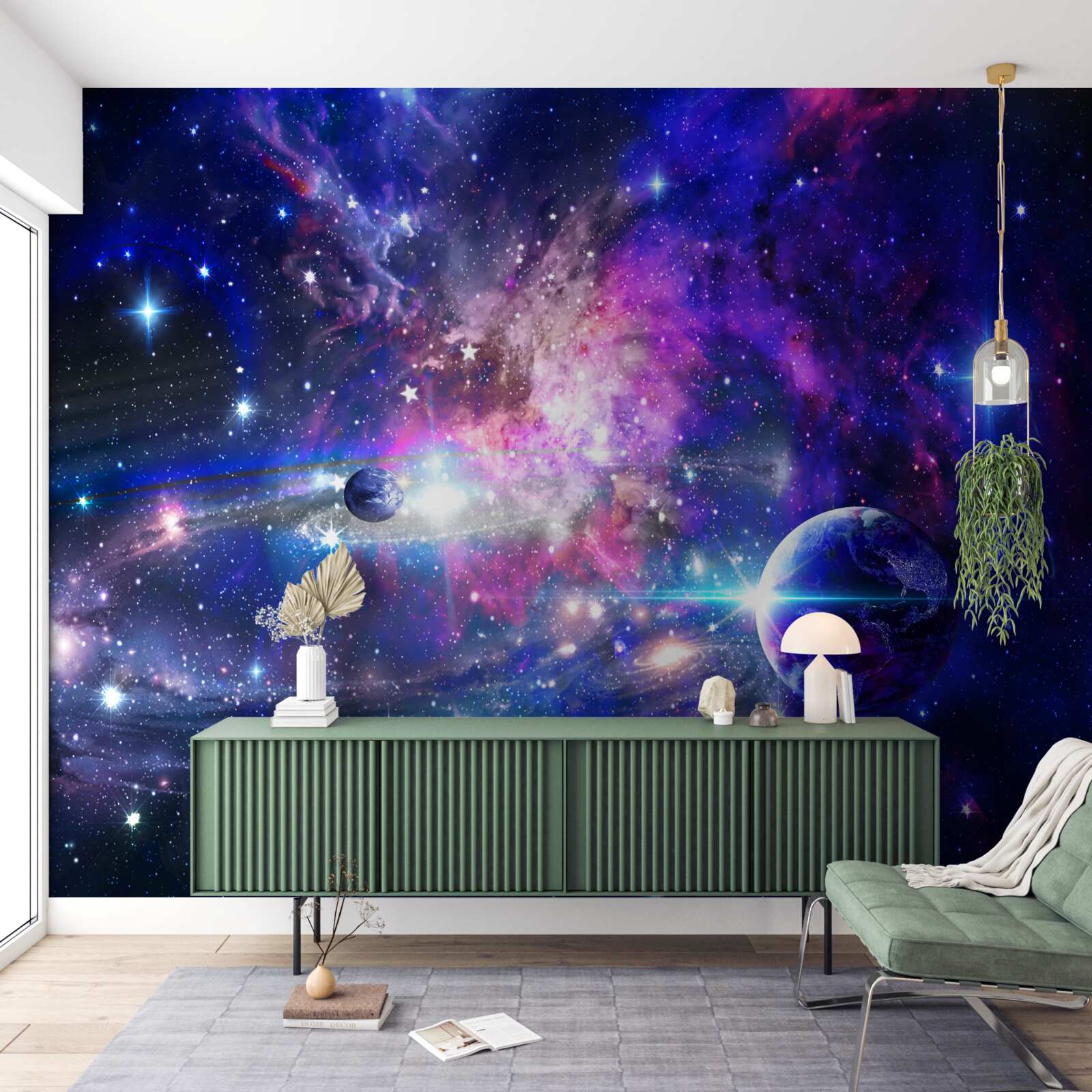 Fotobehang planeten en sterrenstelsels