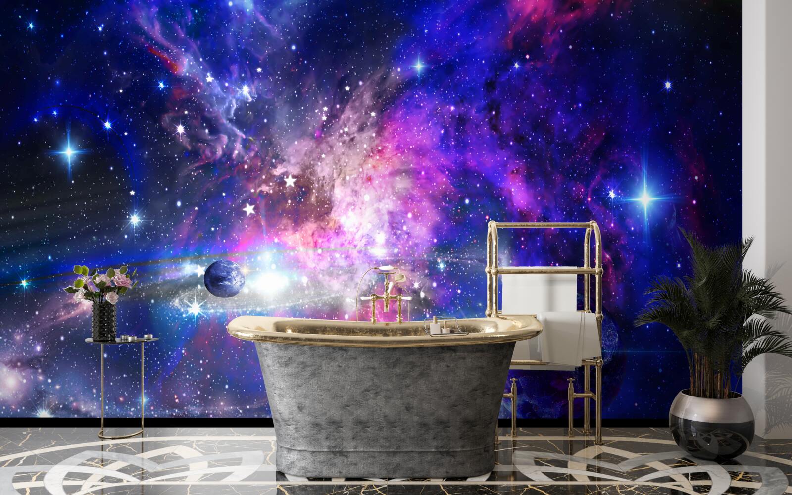 Fotobehang planeten en sterrenstelsels