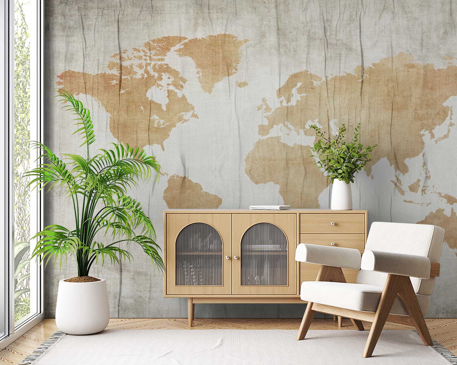 Fotobehang landenprofielen in de geografische atlas van de aarde