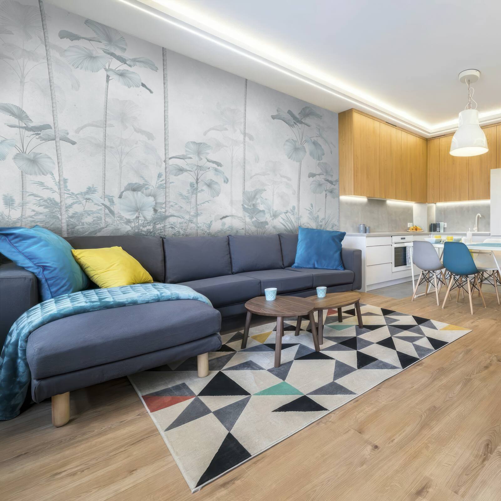 Fotobehang dichte mist in tropisch gebied