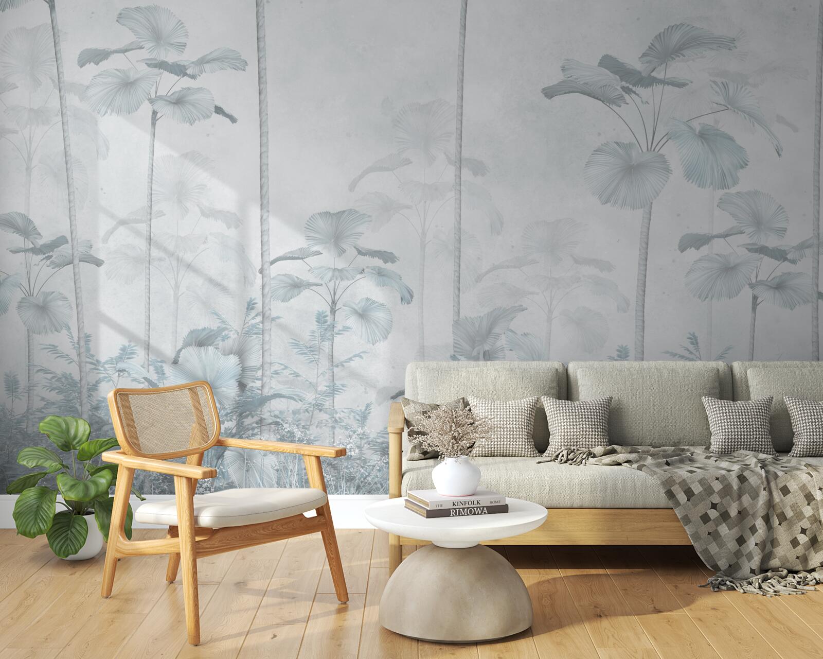 Fotobehang dichte mist in tropisch gebied