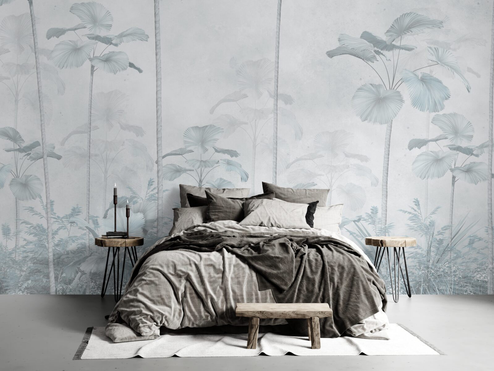 Fotobehang dichte mist in tropisch gebied