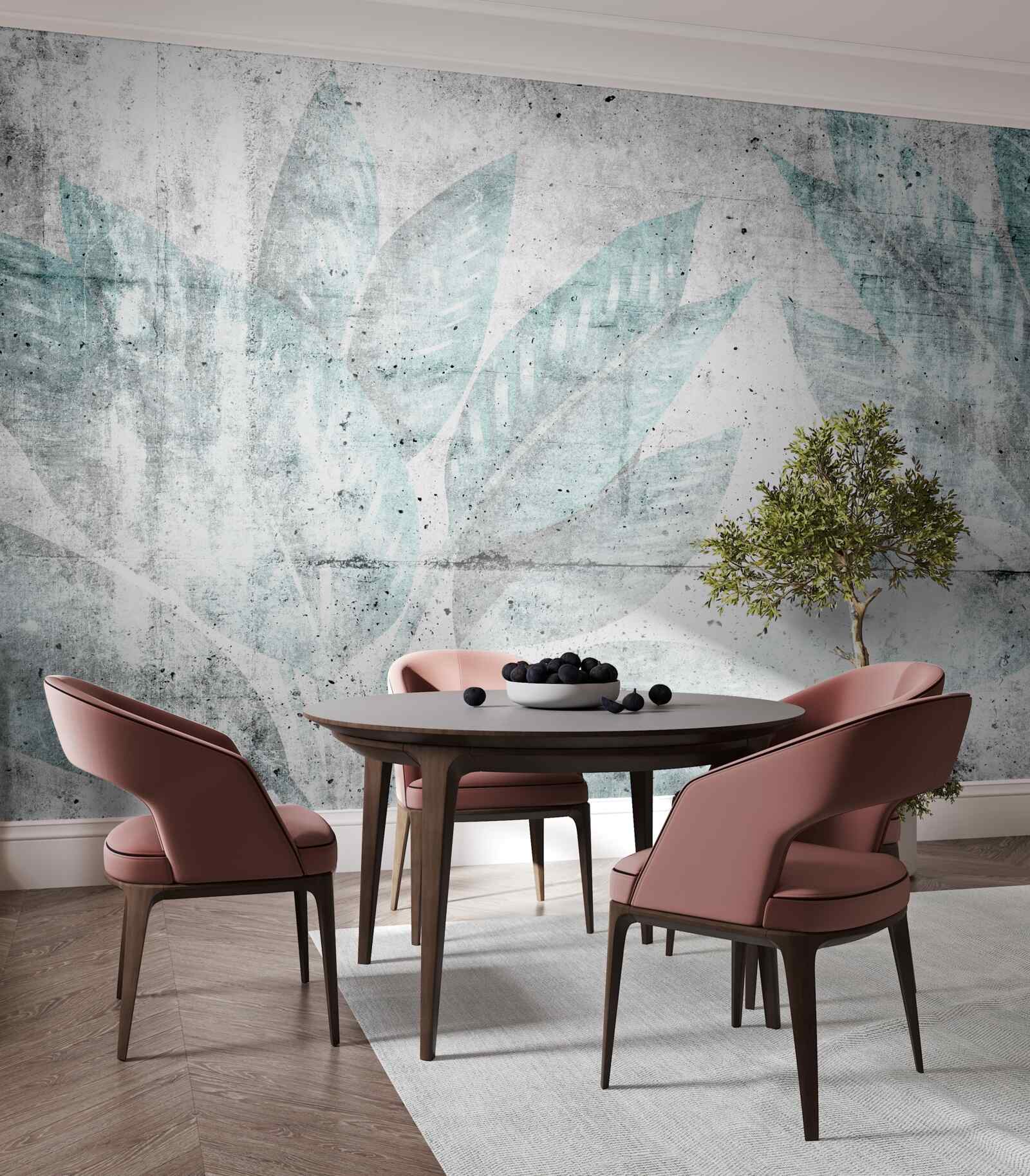 Fotobehang prints van grote herfstbladeren