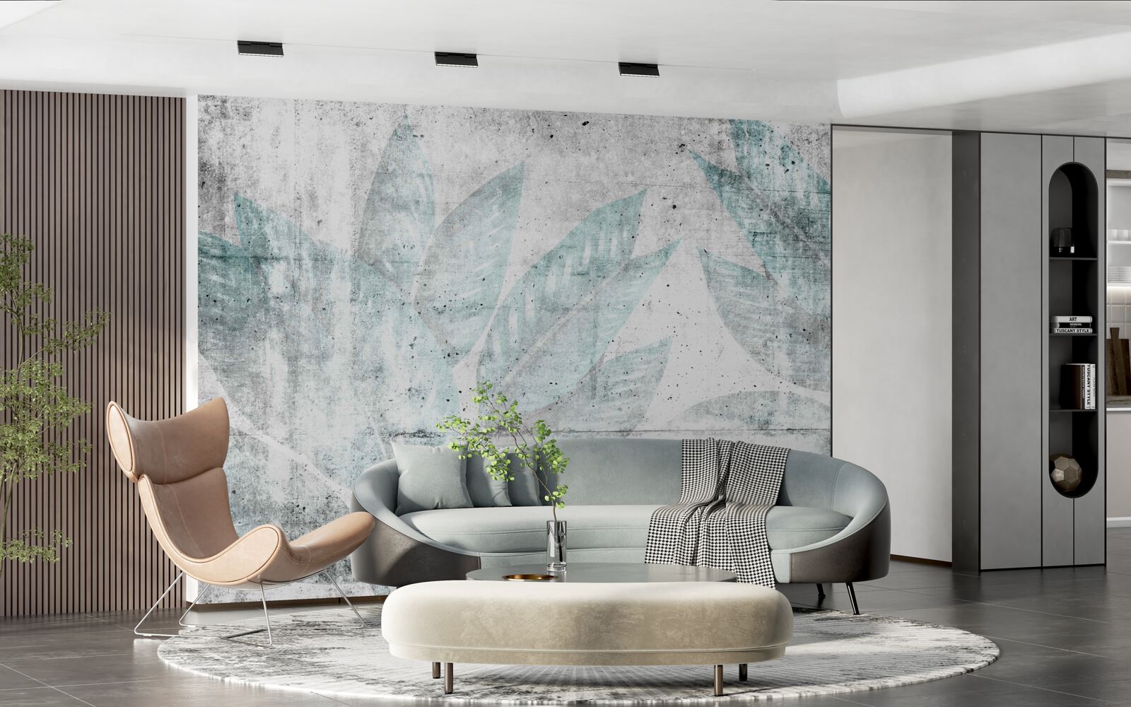 Fotobehang prints van grote herfstbladeren