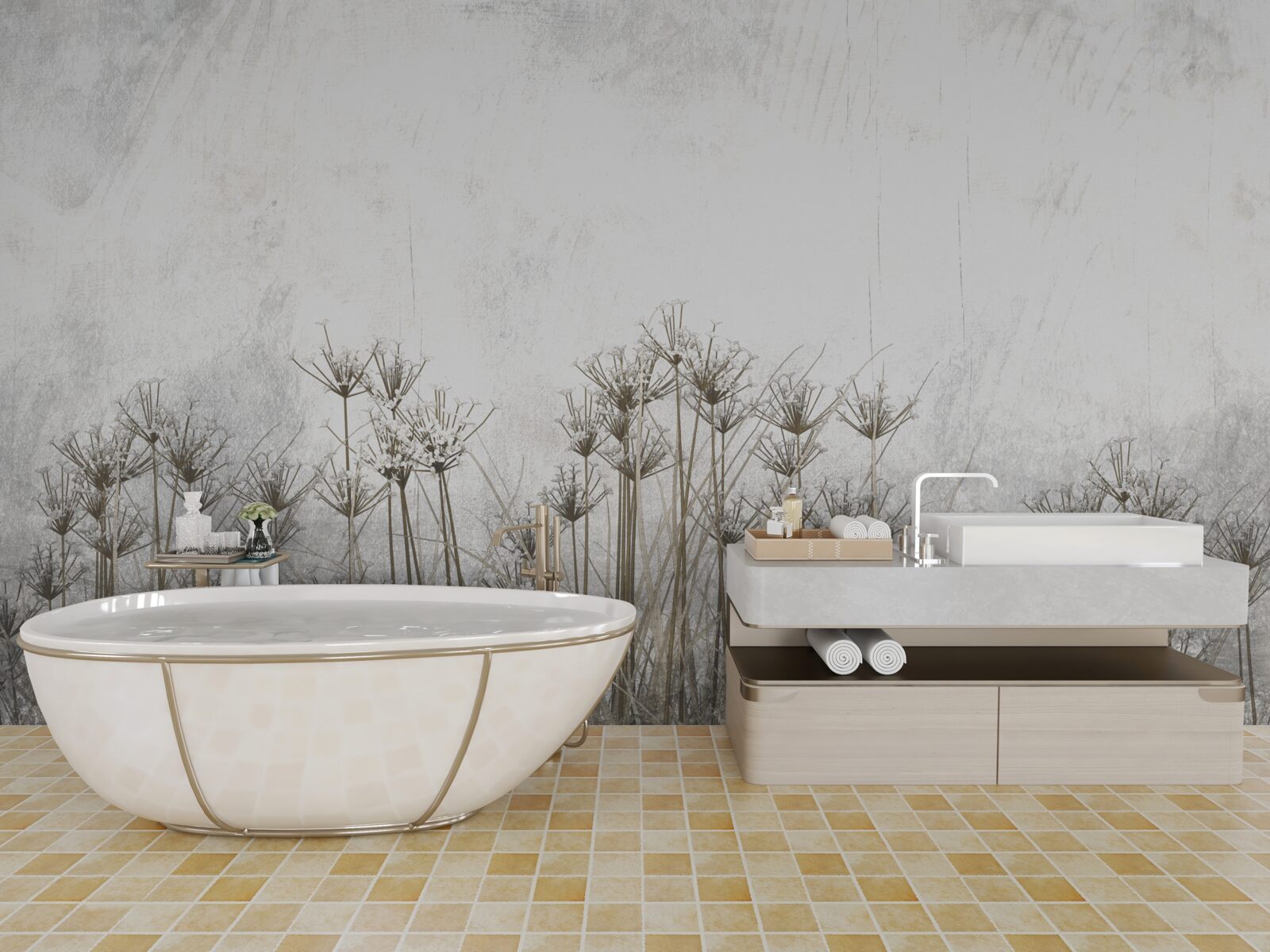 Fotobehang delicate holle kuit