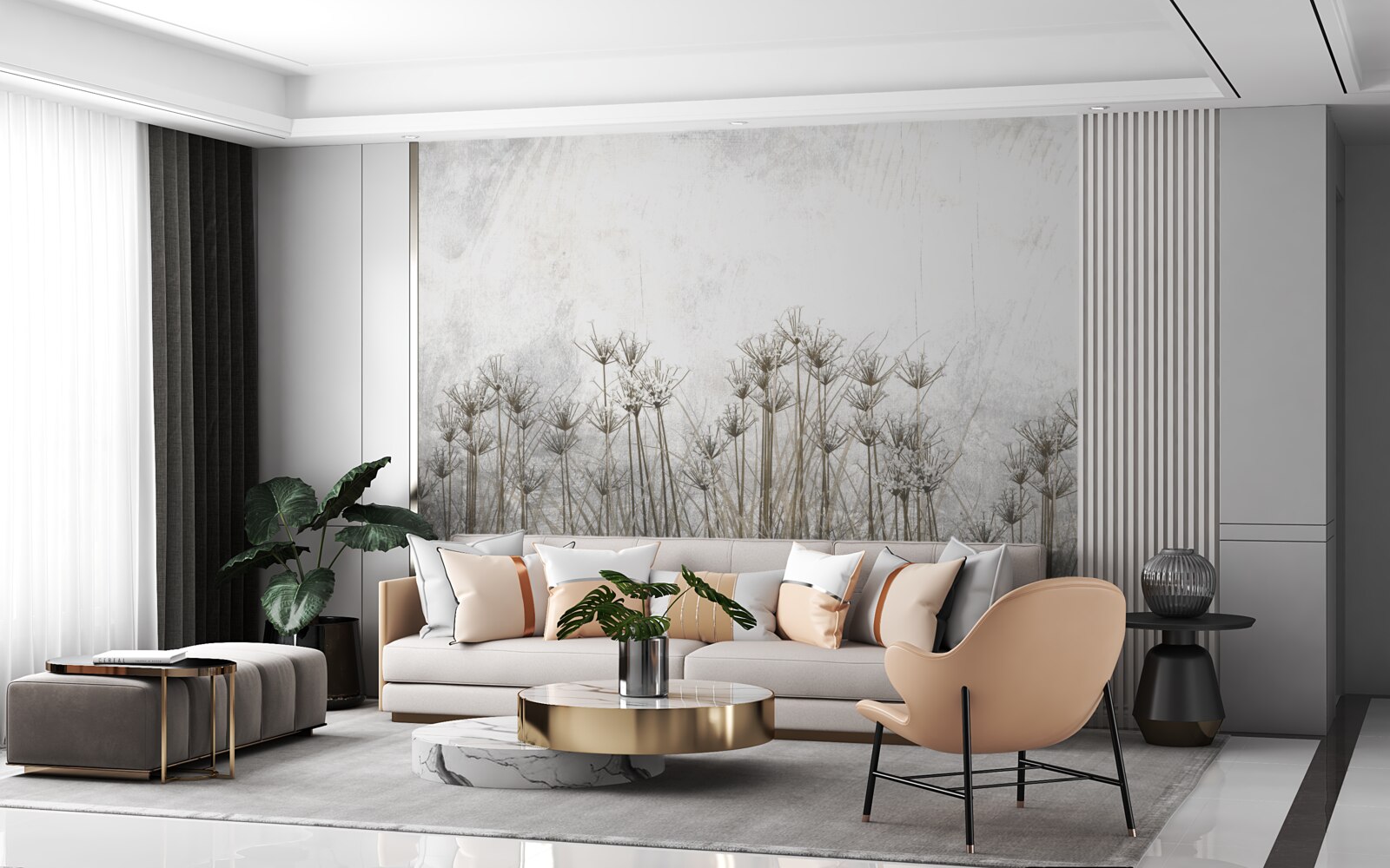 Fotobehang delicate holle kuit