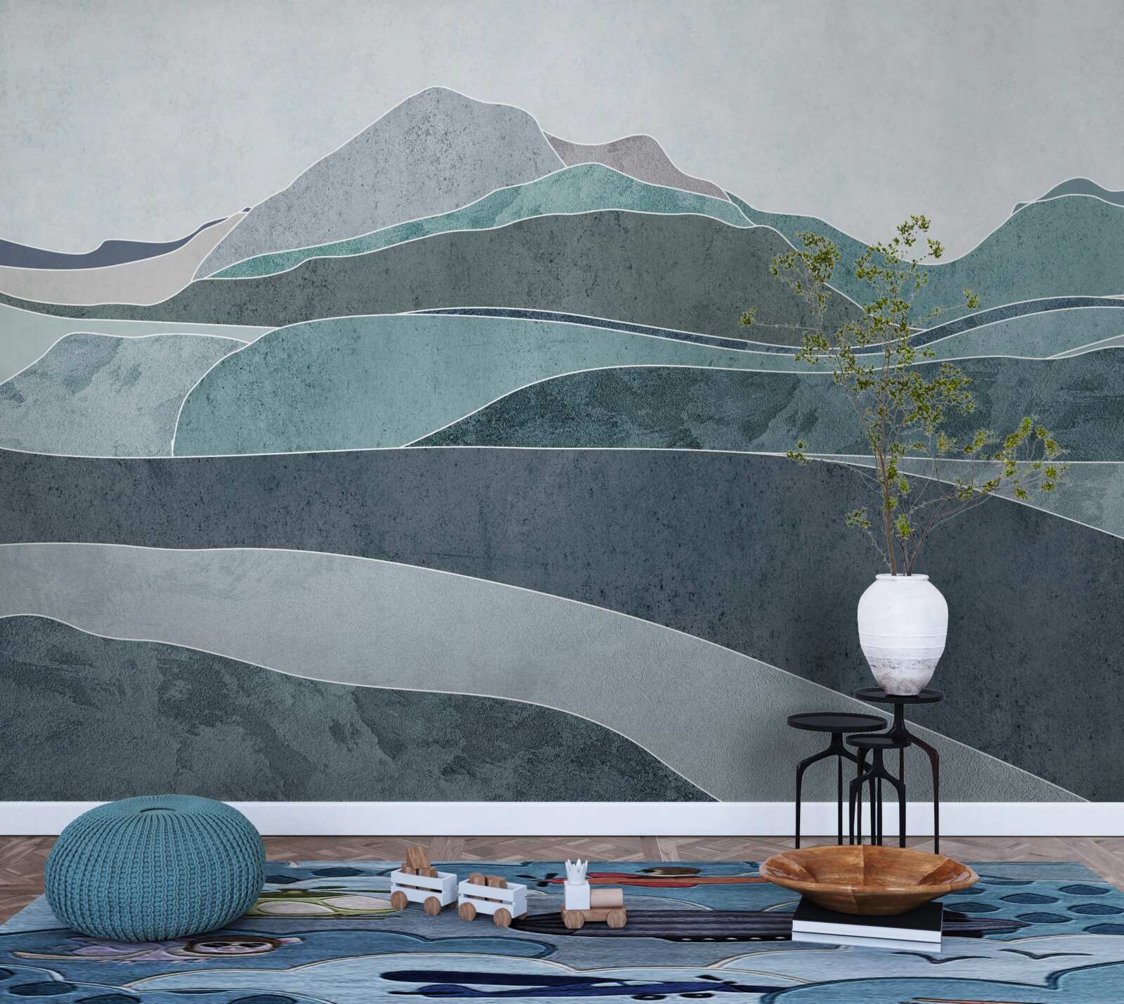 Fotobehang rivieren die uit koude bergen stromen