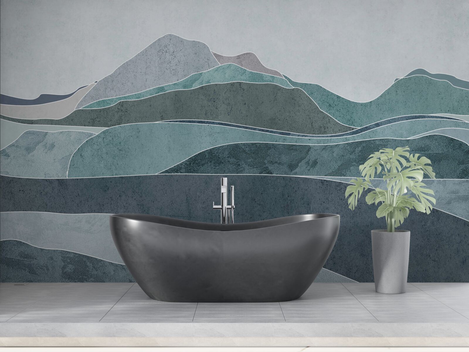 Fotobehang rivieren die uit koude bergen stromen