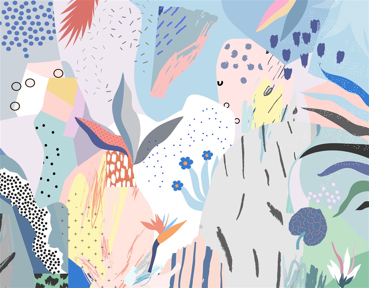 Fotobehang abstractie van het regenwoud