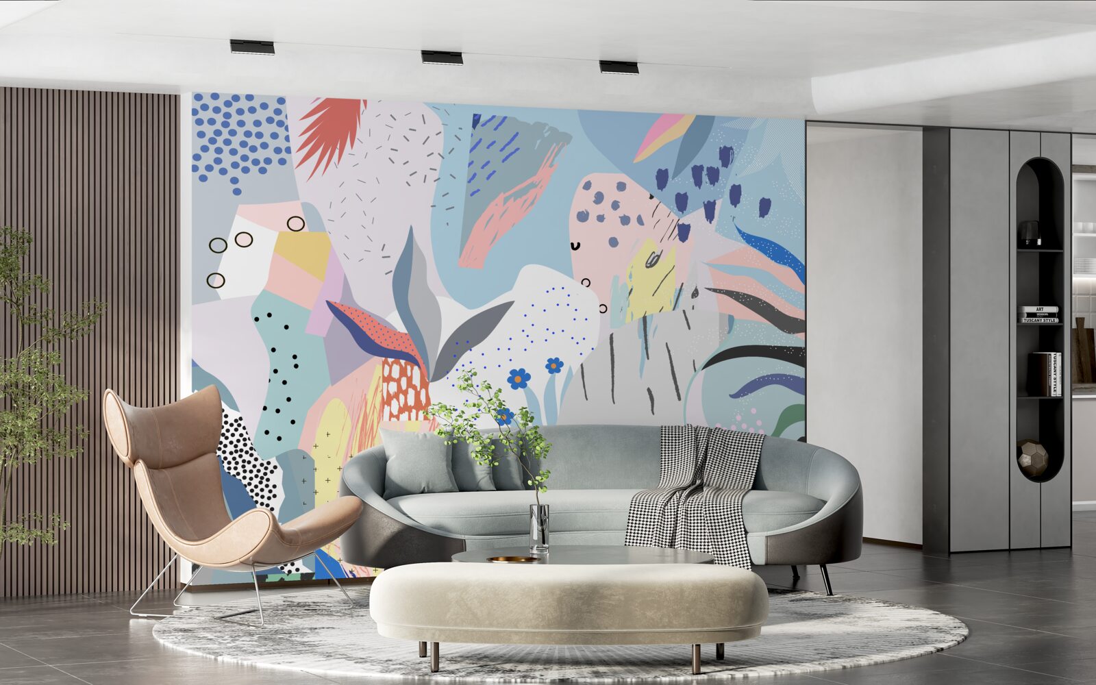 Fotobehang abstractie van het regenwoud