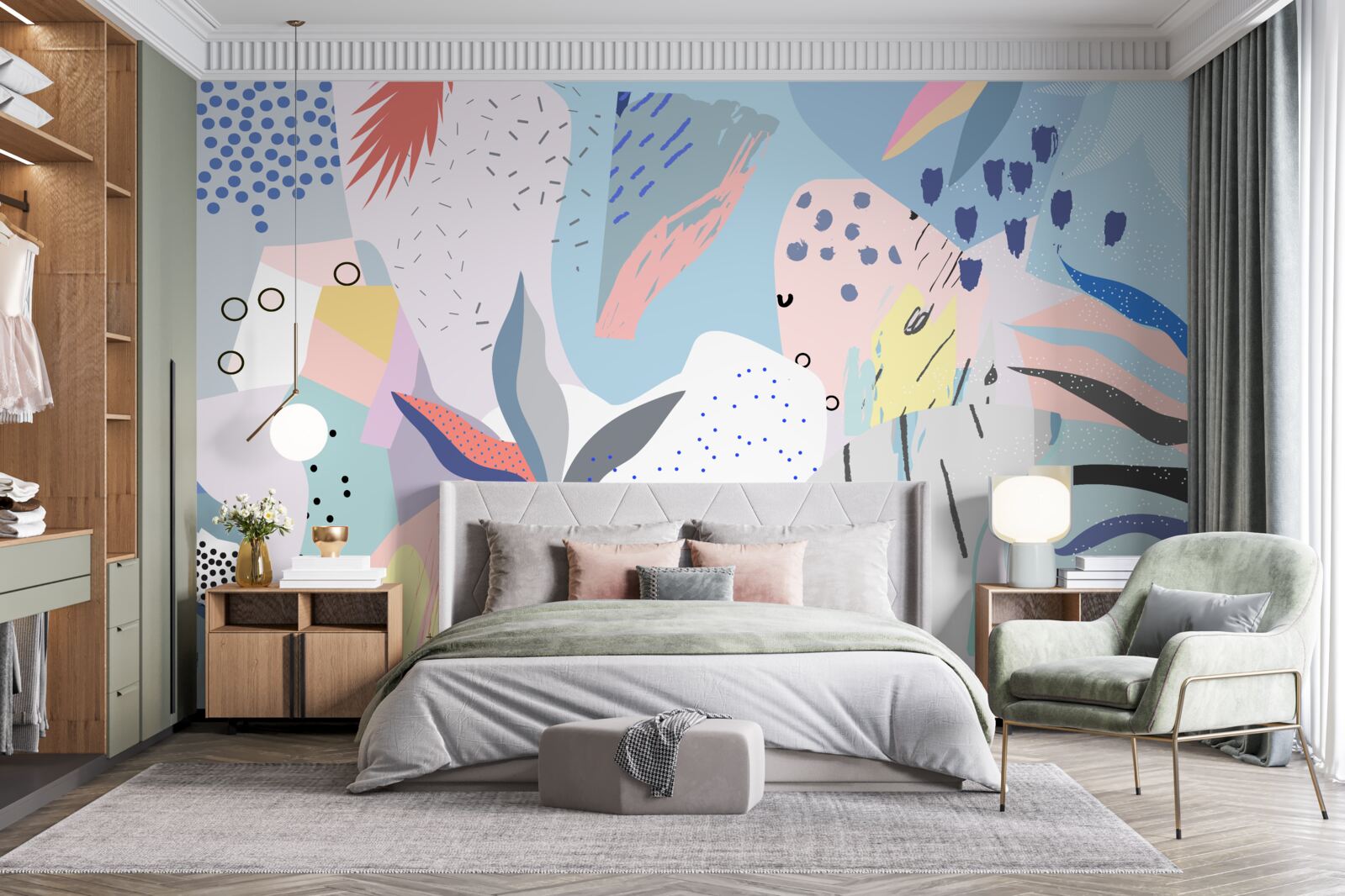 Fotobehang abstractie van het regenwoud