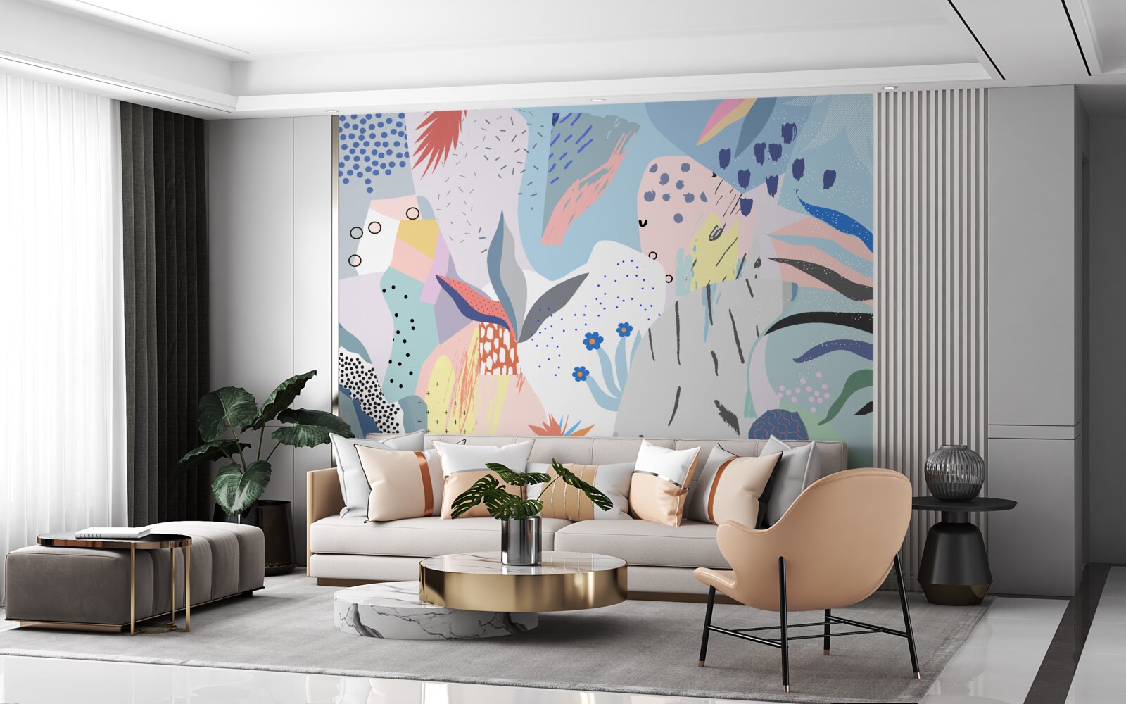 Fotobehang abstractie van het regenwoud