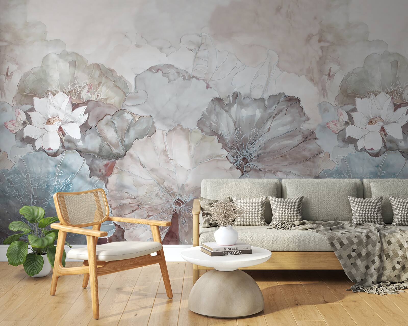 Fotobehang bladeren in de tropen in de regen