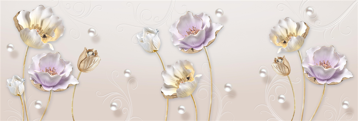 Fotobehang dunne knoppen op een zachte rug