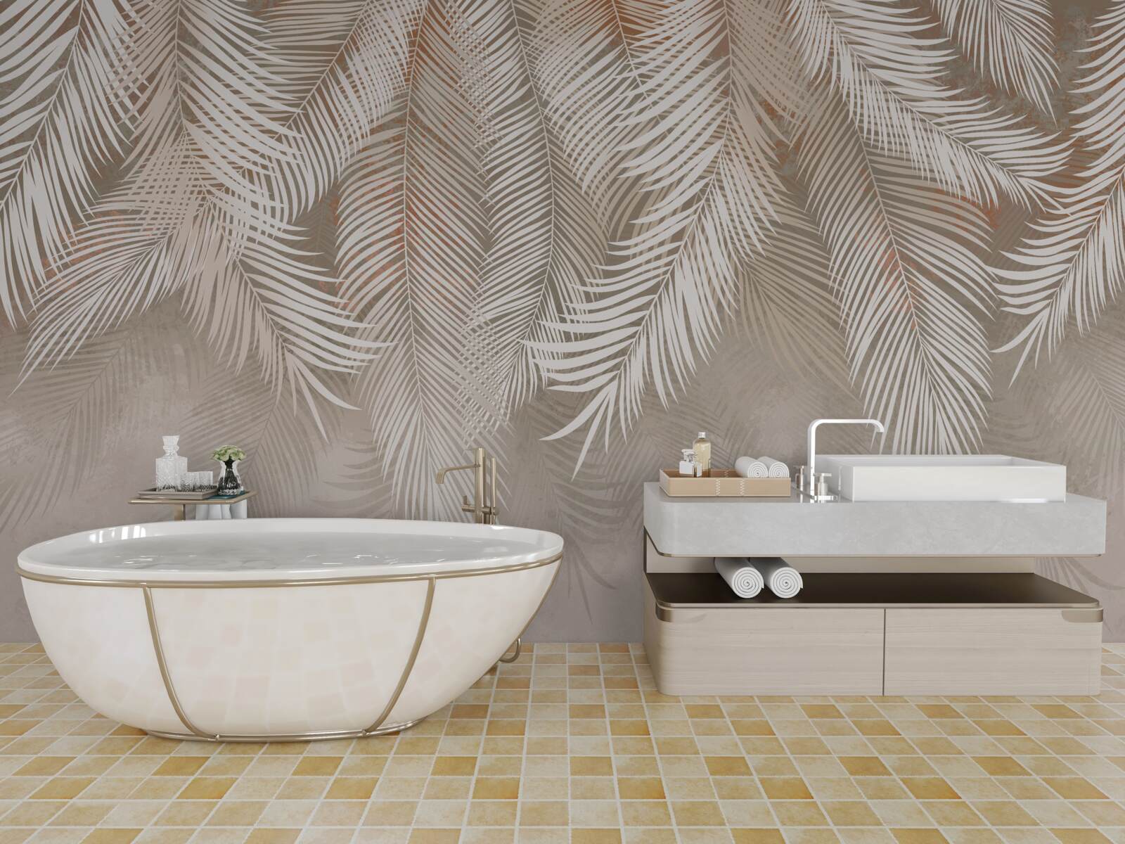 Fotobehang palmbladeren uit de tropen