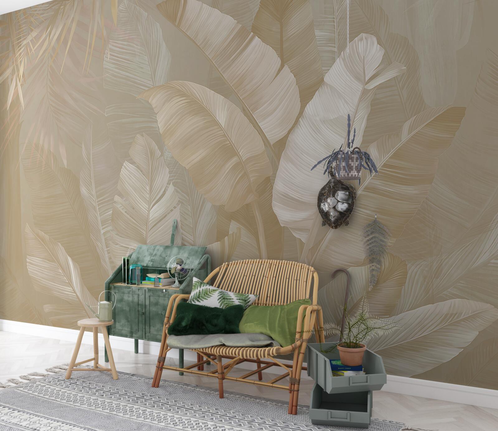 Fotobehang diversiteit van tropisch gebladerte