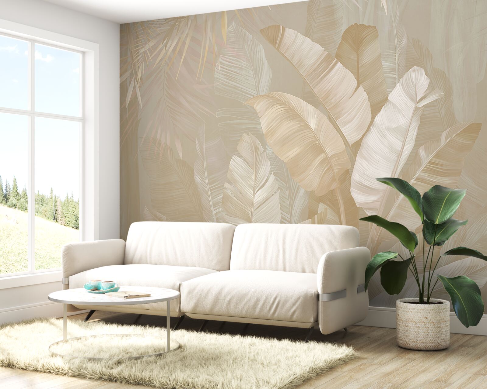 Fotobehang diversiteit van tropisch gebladerte