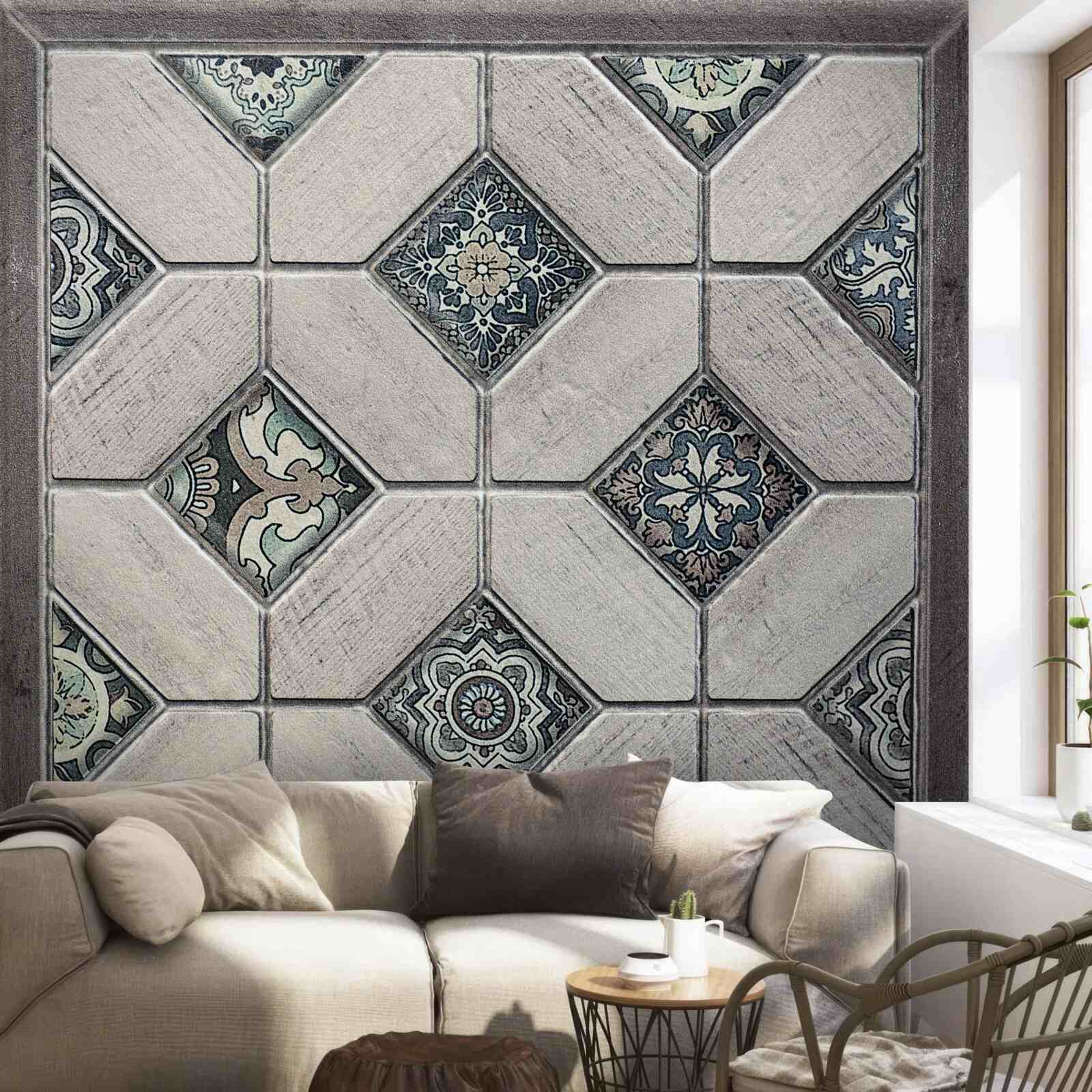 Fotobehang vormen die samenkomen in abstractie