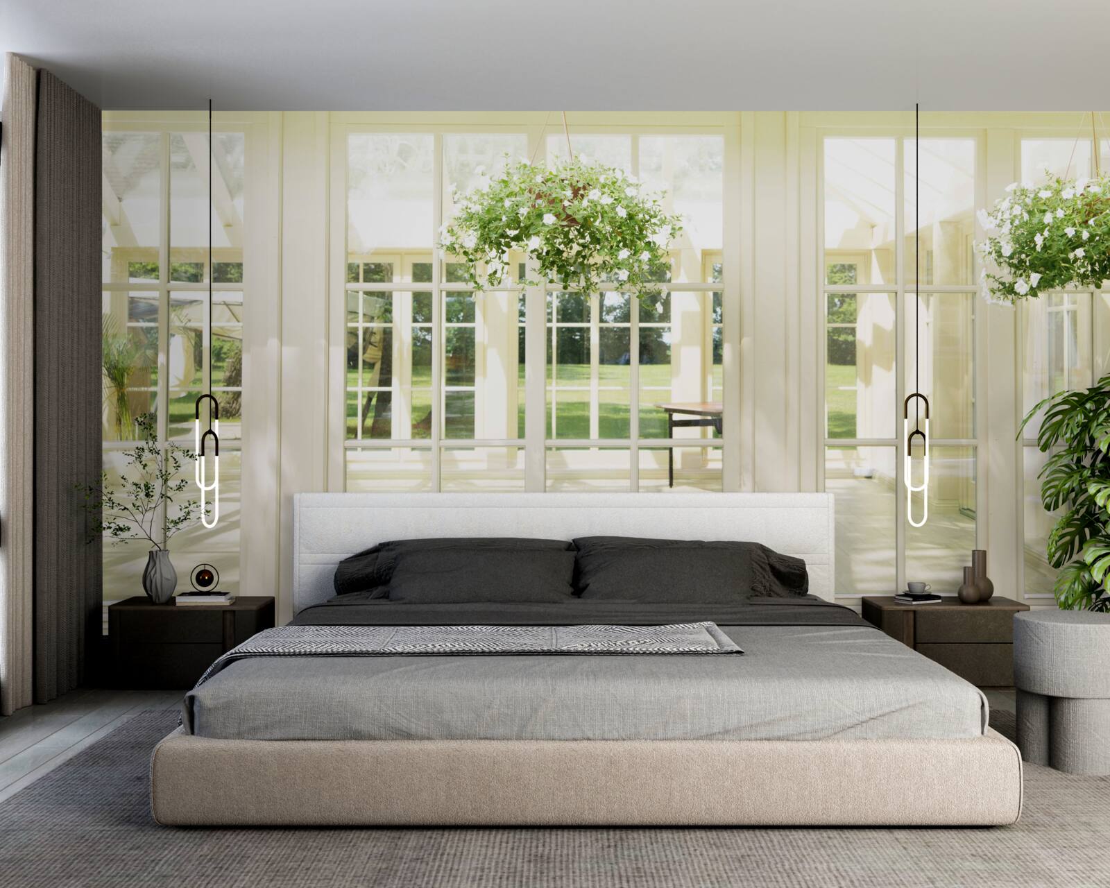 Fotobehang landhuis interieur in felle kleuren