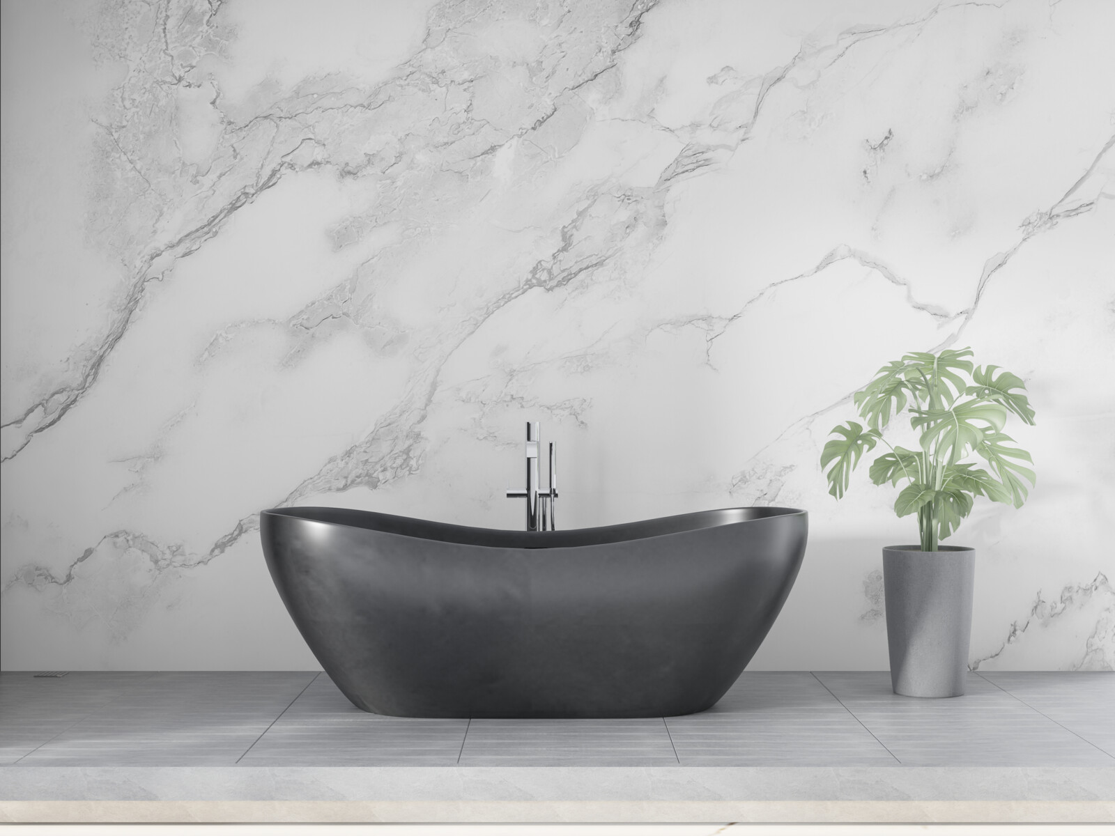 Fotobehang wit marmer met patronen