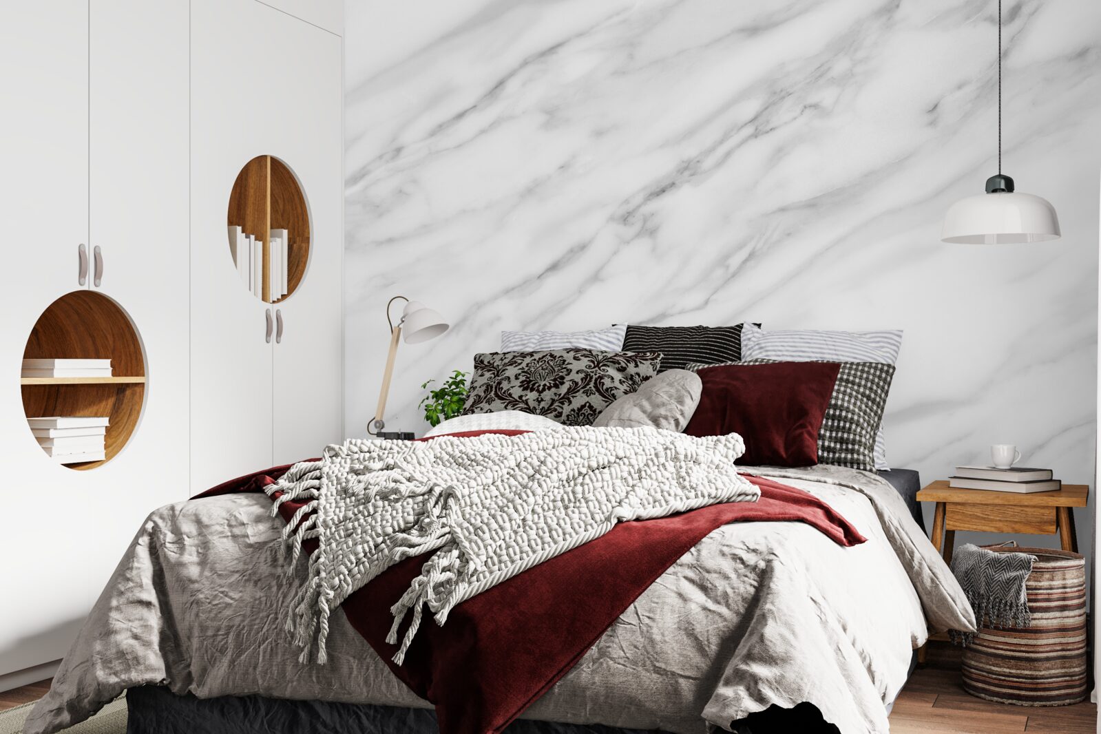 Fotobehang fijne textuur op lichte steen