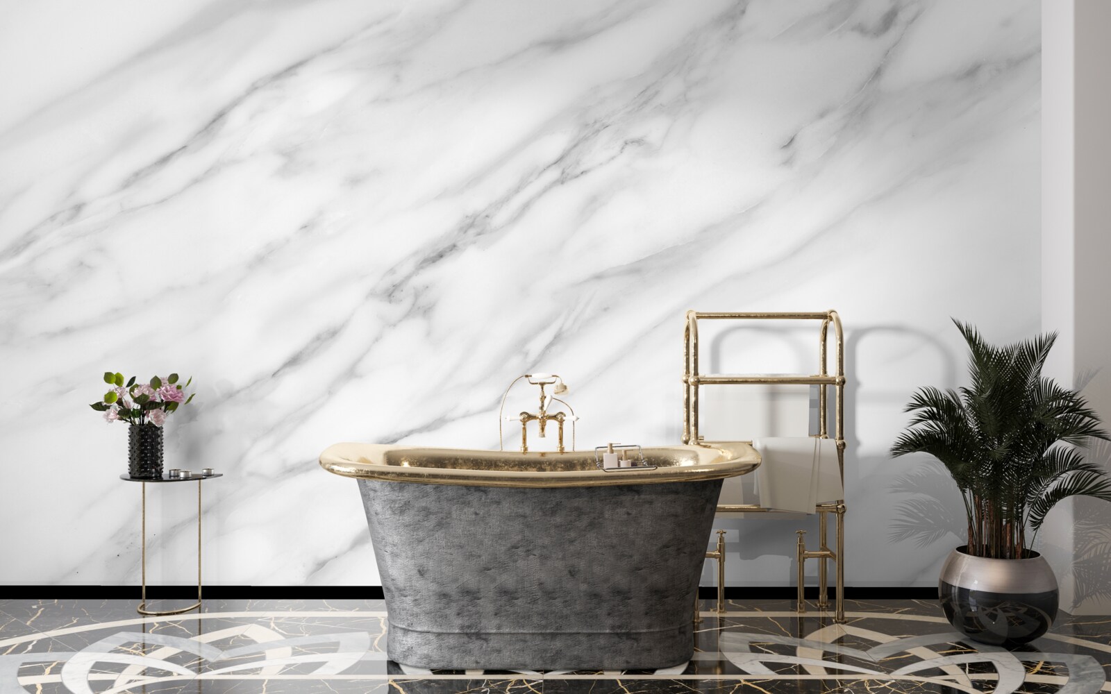 Fotobehang fijne textuur op lichte steen