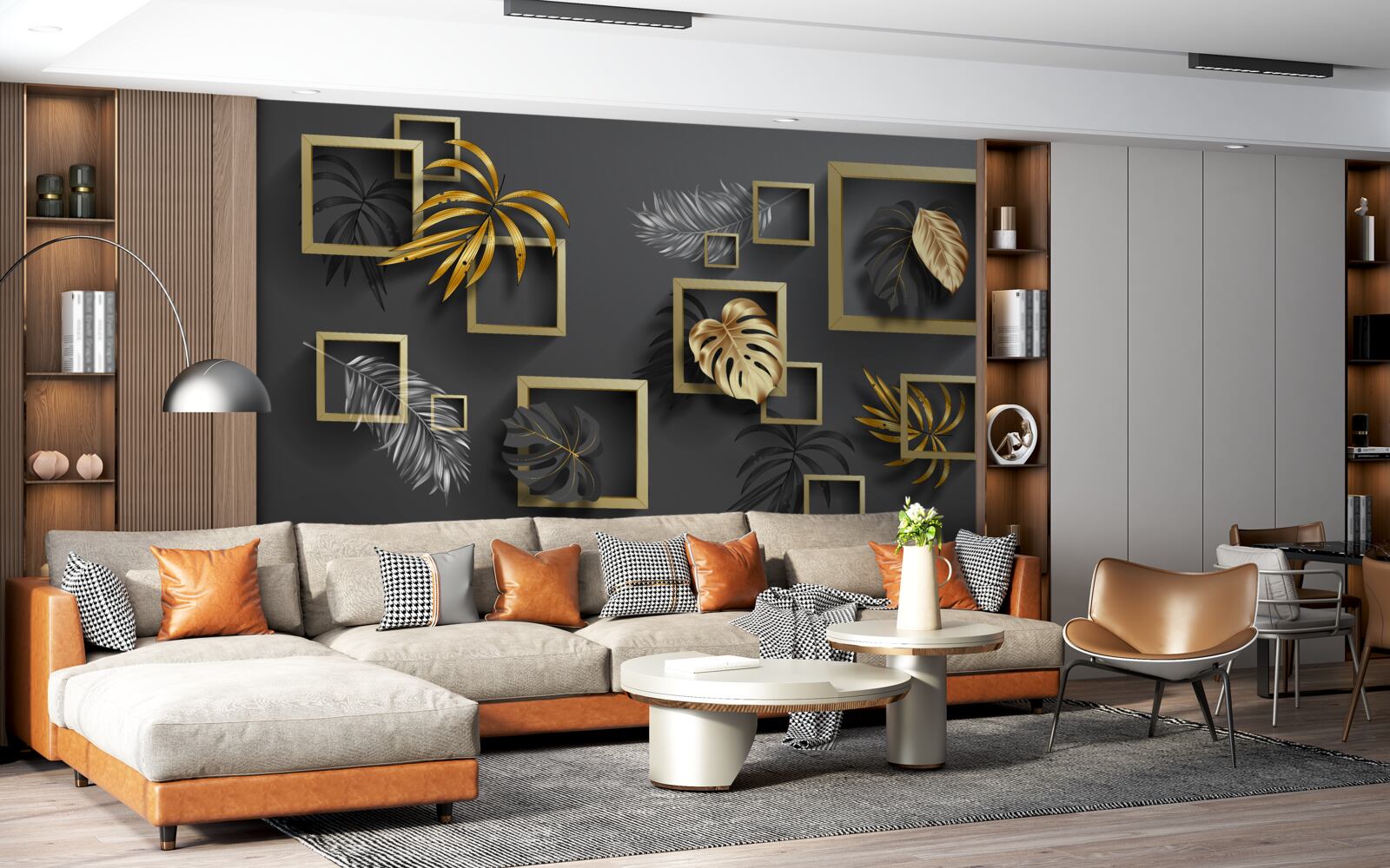 Fotobehang tropische planten binnen