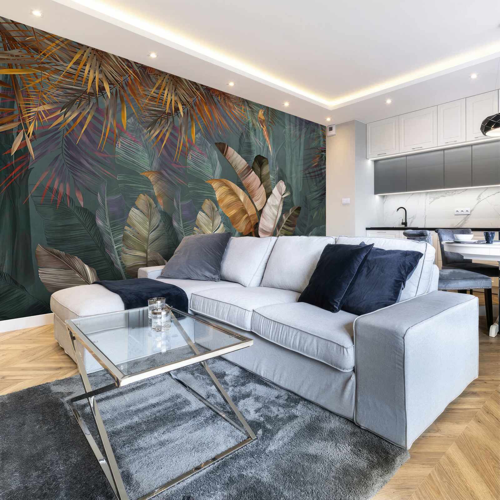 Fotobehang tropische reuzenbladeren