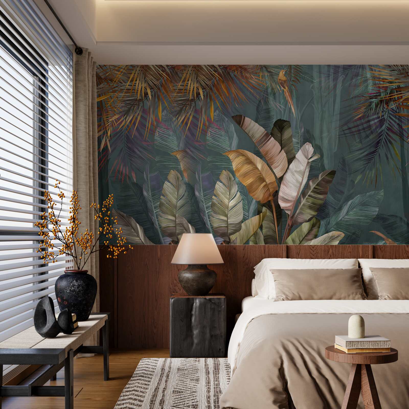 Fotobehang tropische reuzenbladeren