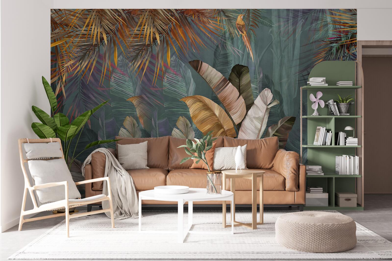 Fotobehang tropische reuzenbladeren