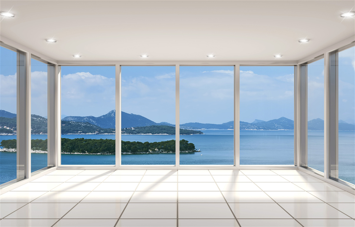 Fotobehang weids uitzicht op de oceaan