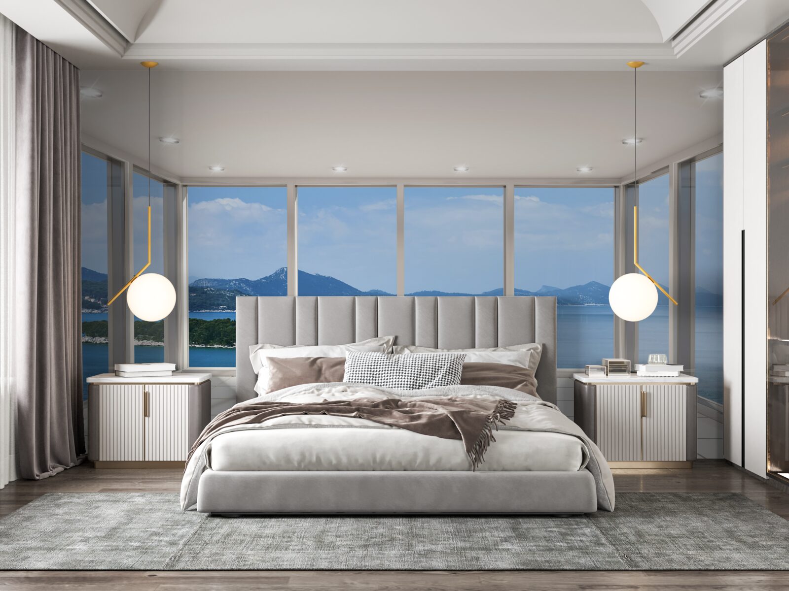 Fotobehang weids uitzicht op de oceaan