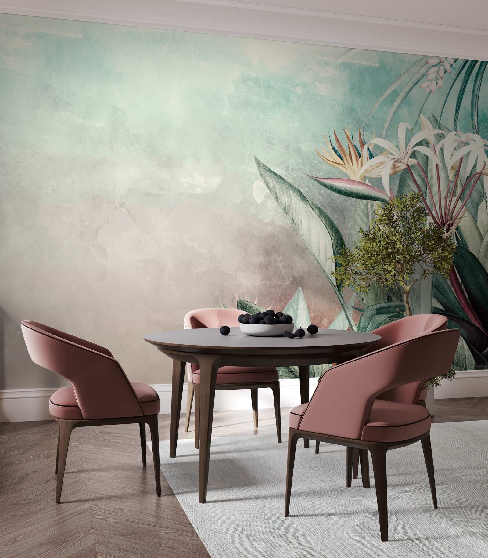 Fotobehang modieus groen blad