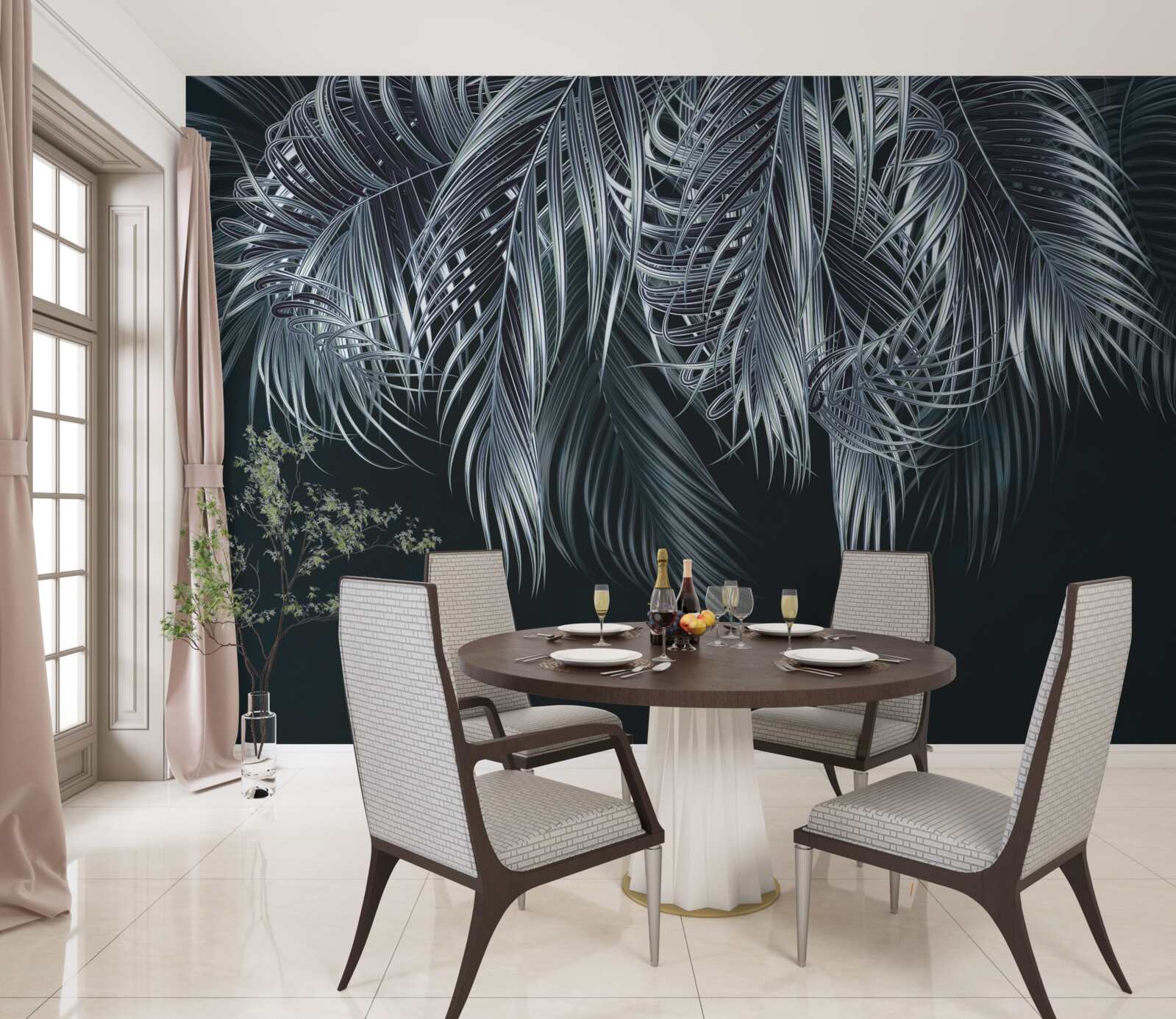 Fotobehang lange en fijne veren