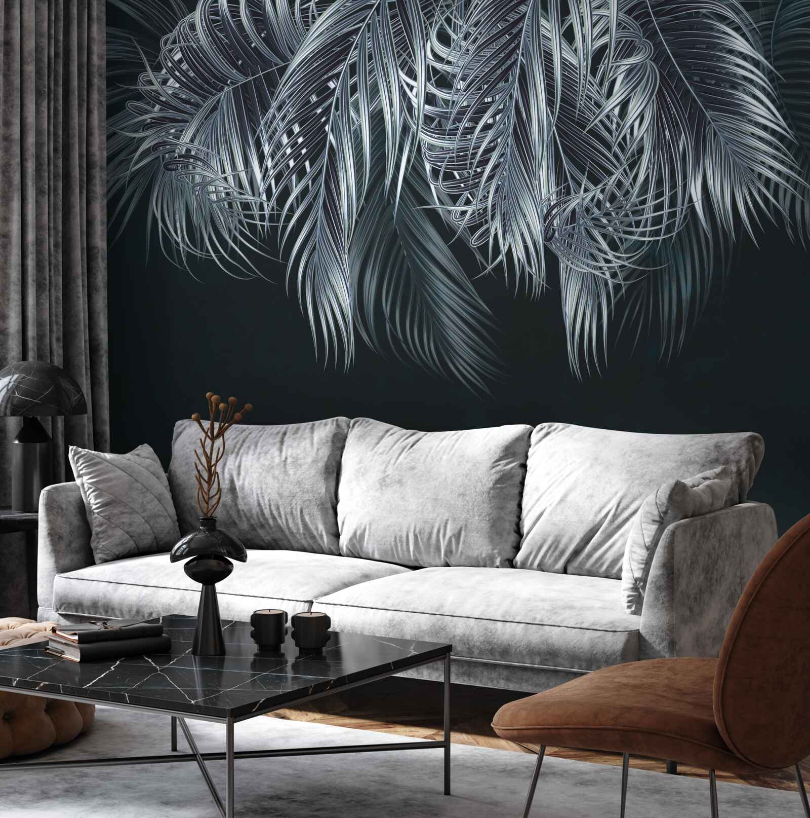 Fotobehang lange en fijne veren