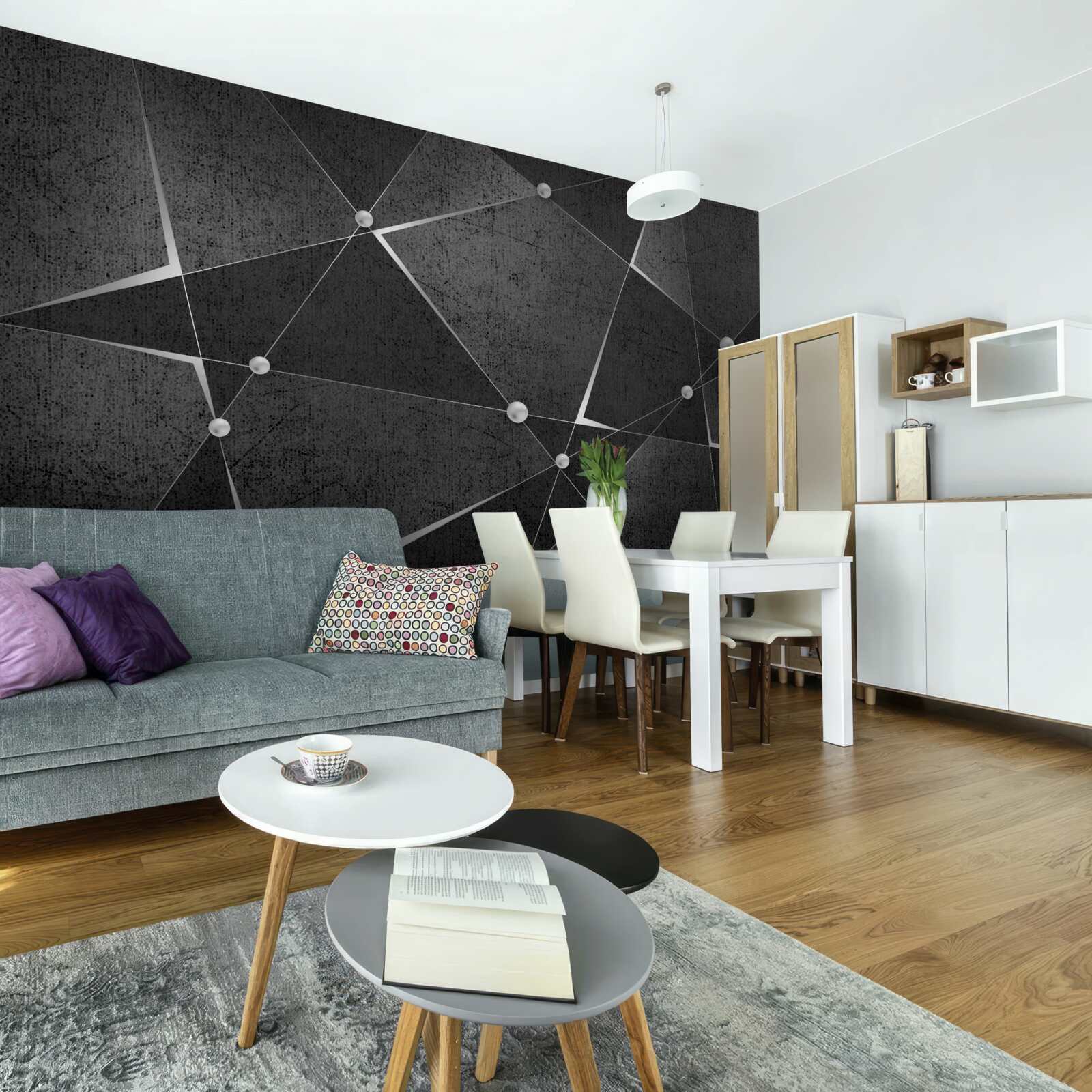 Fotobehang zwarte abstracte video screensavers