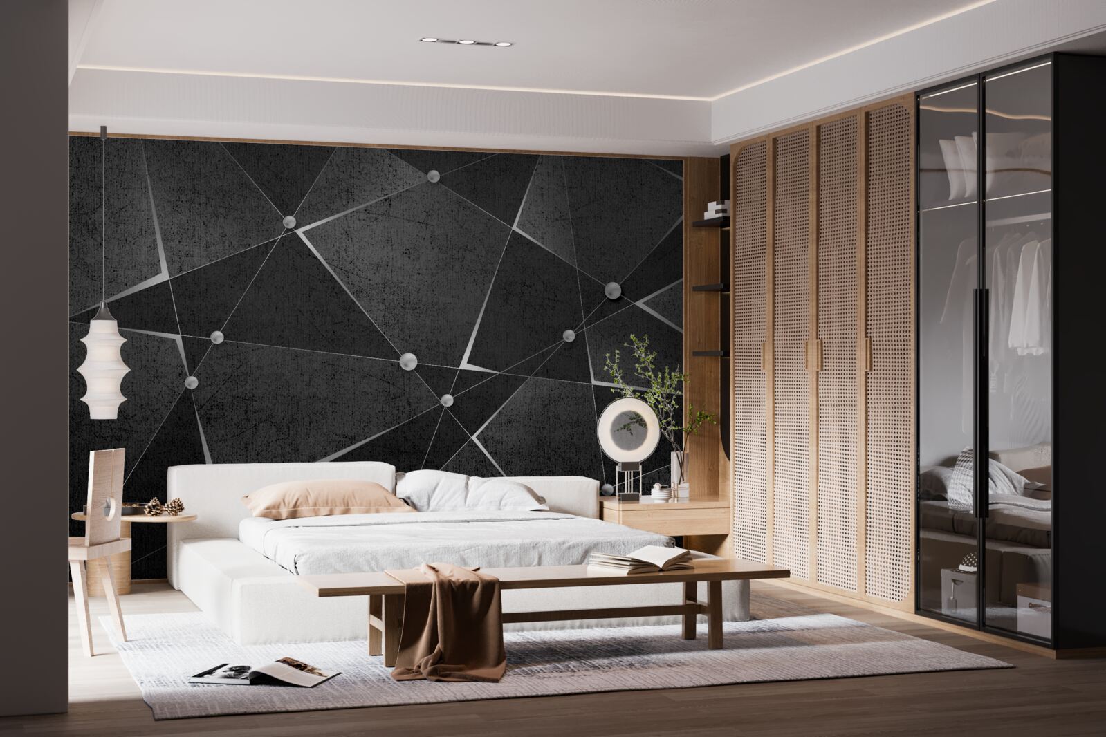 Fotobehang zwarte abstracte video screensavers