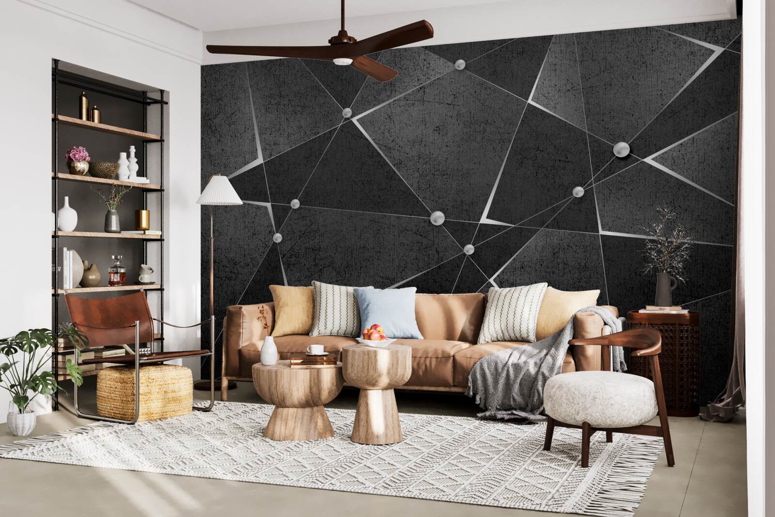 Fotobehang zwarte abstracte video screensavers