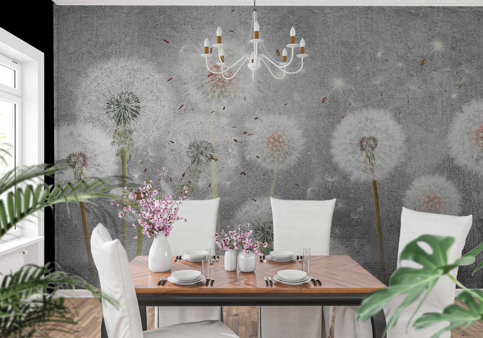 Fotobehang boos verdord melkkruid