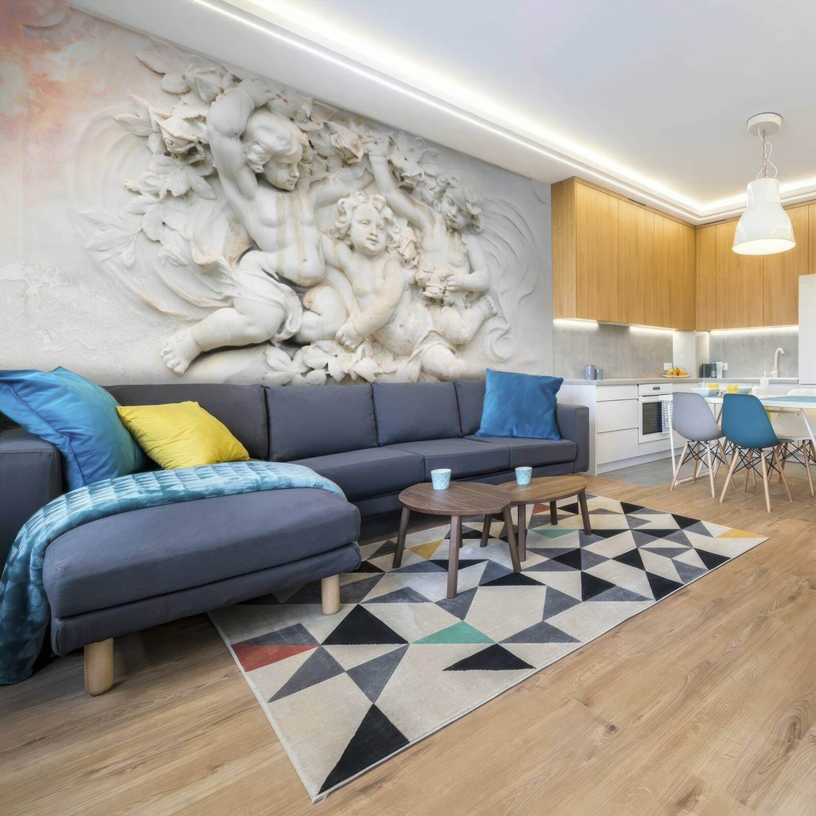 Fotobehang stenen beelden van engelen