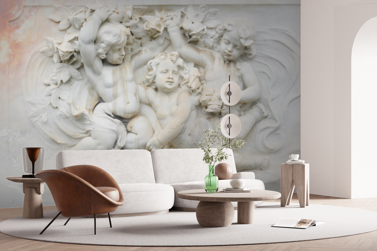 Fotobehang stenen beelden van engelen