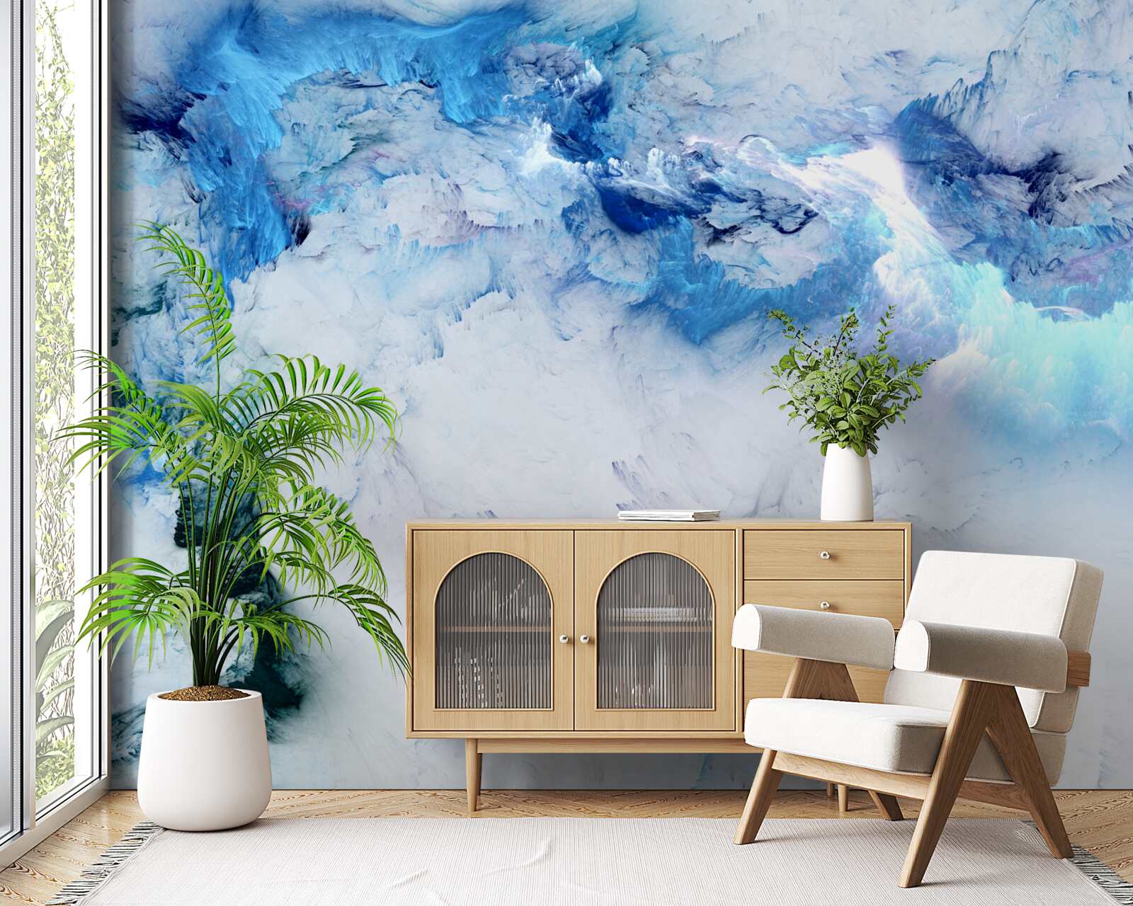 Fotobehang schilderachtige abstracte achtergrond van gekleurde vloeistof