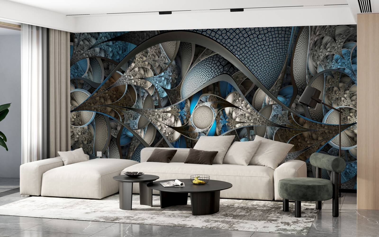 Fotobehang extravagante abstracte achtergrond