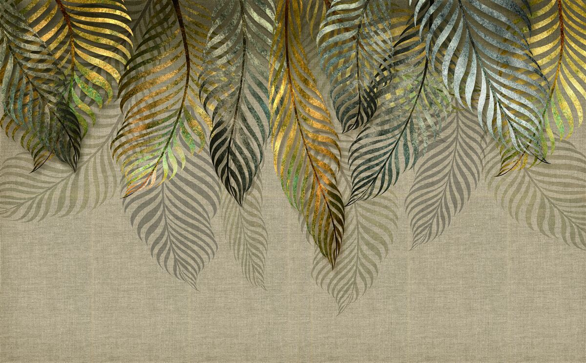 Fotobehang veren liggen