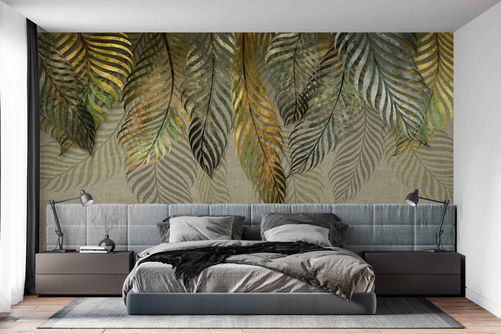 Fotobehang veren liggen