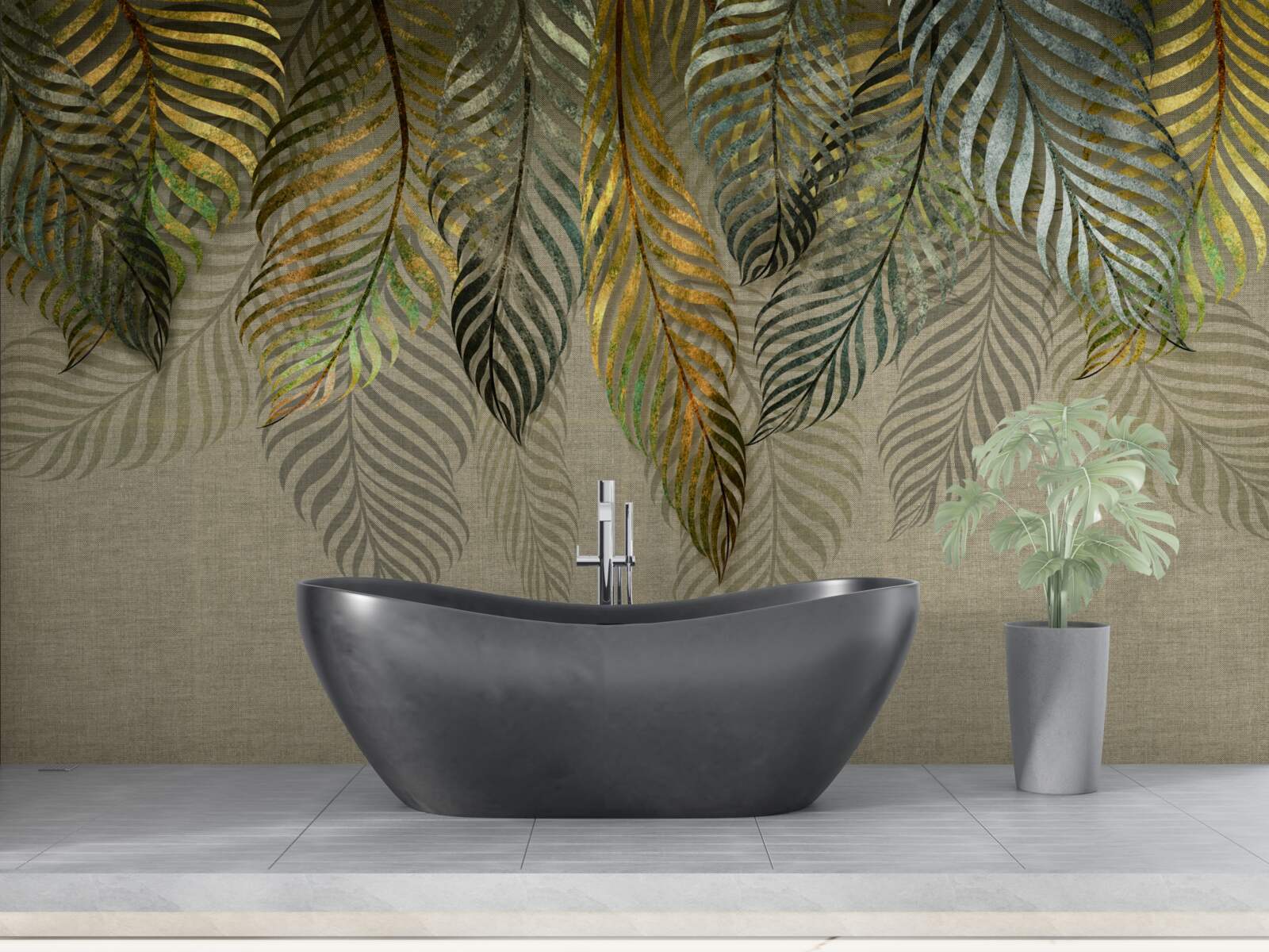 Fotobehang veren liggen