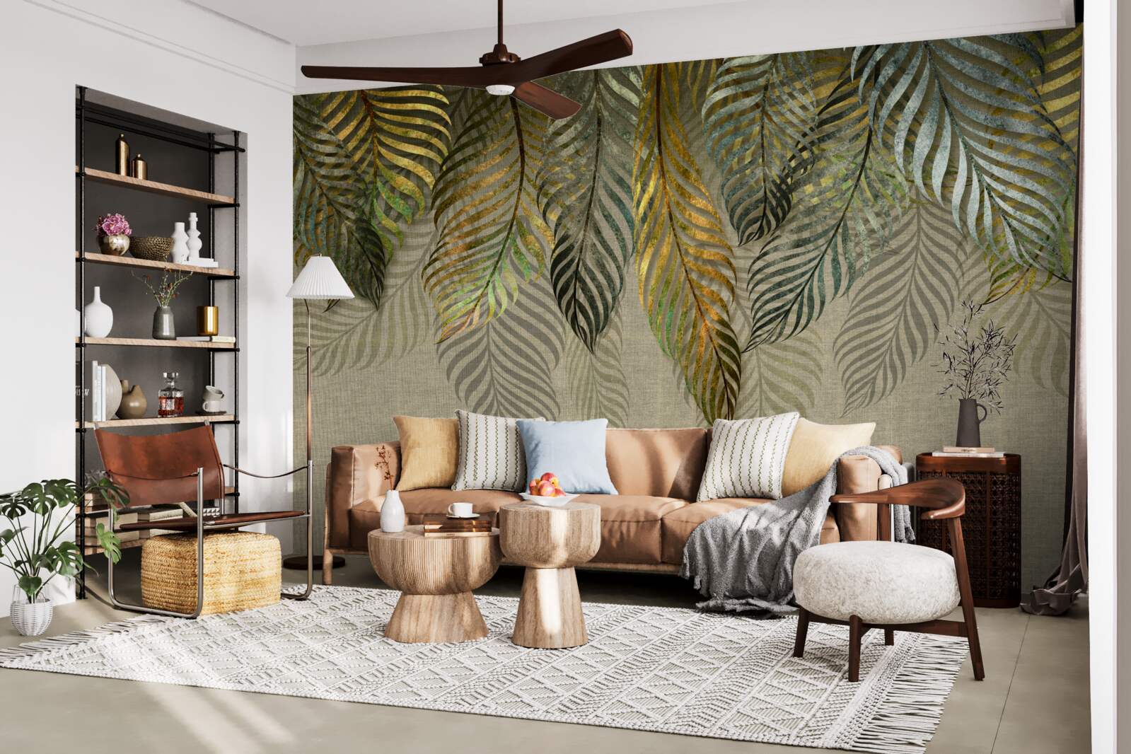 Fotobehang veren liggen