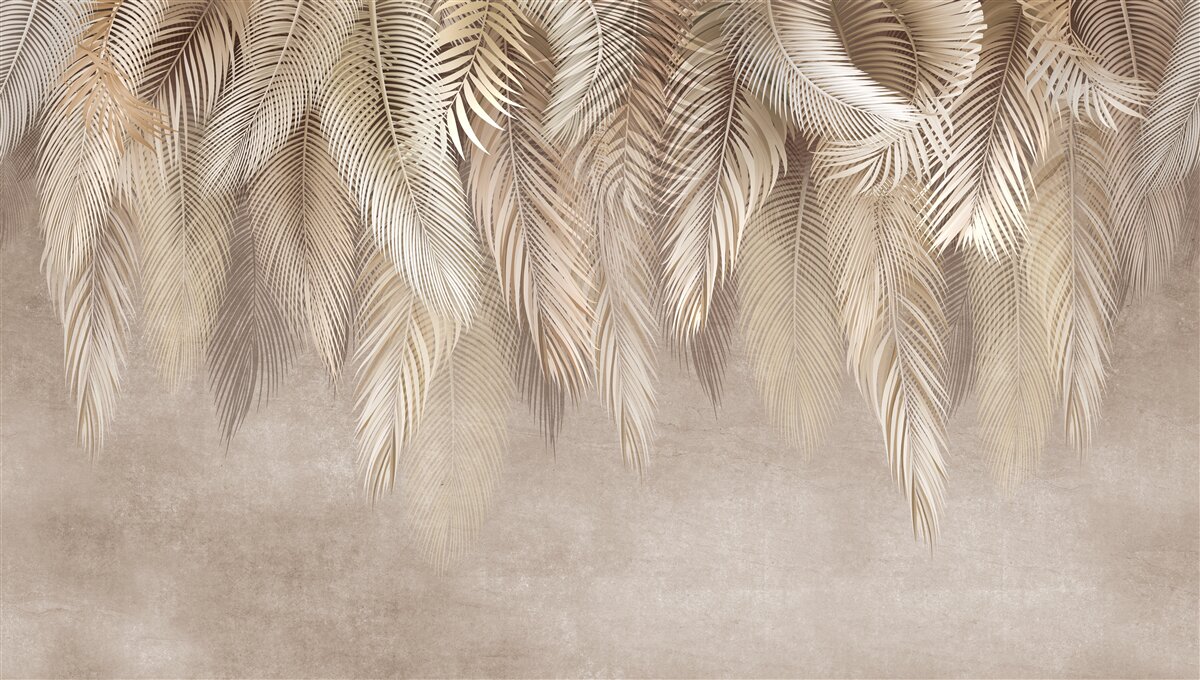 Fotobehang veel gouden donsjacks